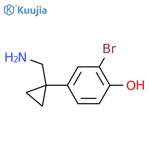 4-1-(aminomethyl)cyclopropyl-2-bromophenol structure