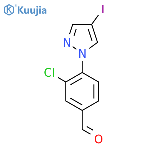3-Chloro-4-(4-iodo-1h-pyrazol-1-yl)benzaldehyde structure