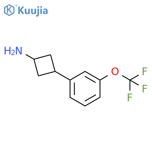 3-3-(trifluoromethoxy)phenylcyclobutan-1-amine structure