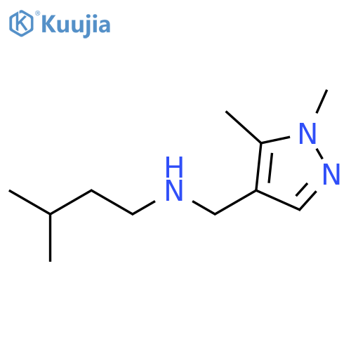 (1,5-dimethyl-1H-pyrazol-4-yl)methyl(3-methylbutyl)amine structure