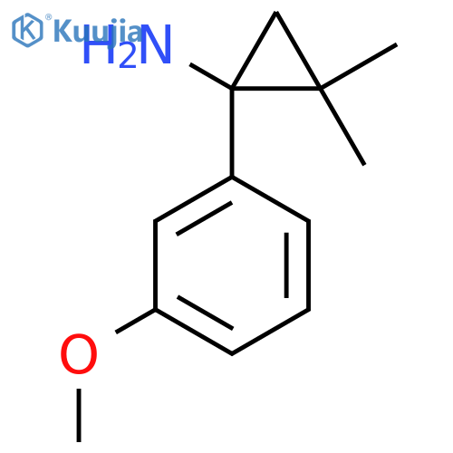 1-(3-methoxyphenyl)-2,2-dimethylcyclopropan-1-amine structure