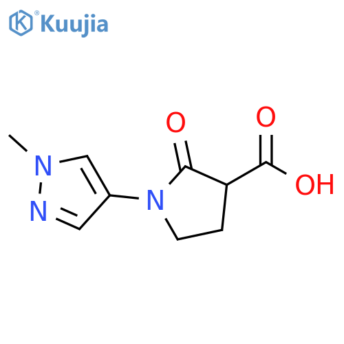 1-(1-methyl-1H-pyrazol-4-yl)-2-oxopyrrolidine-3-ca
rboxylic acid structure