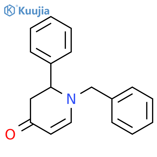4(1H)-Pyridinone, 2,3-dihydro-2-phenyl-1-(phenylmethyl)- structure