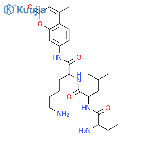 L-Lysinamide,D-valyl-L-leucyl-N-(4-methyl-2-oxo-2H-1-benzopyran-7-yl)- structure