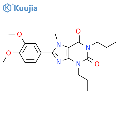8-(3,4-Dimethoxyphenyl)-7-methyl-1,3-dipropyl-1H-purine-2,6(3H,7H)-dione structure