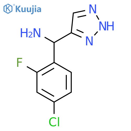(4-chloro-2-fluorophenyl)(1H-1,2,3-triazol-4-yl)methanamine structure