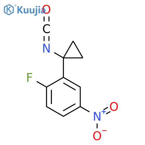 1-fluoro-2-(1-isocyanatocyclopropyl)-4-nitrobenzene structure