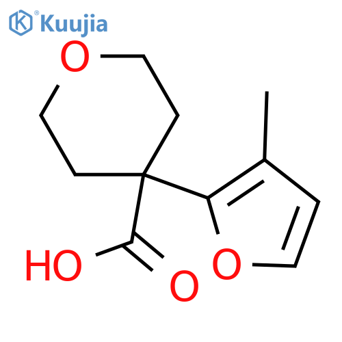 4-(3-methylfuran-2-yl)oxane-4-carboxylic acid structure