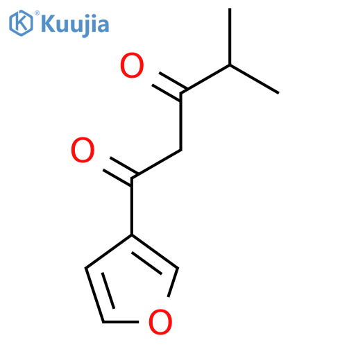 1-(furan-3-yl)-4-methylpentane-1,3-dione structure