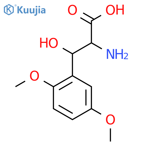 2-amino-3-(2,5-dimethoxyphenyl)-3-hydroxypropanoic acid structure