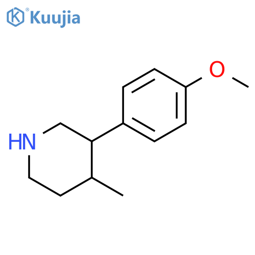 Piperidine, 3-(4-methoxyphenyl)-4-methyl- structure