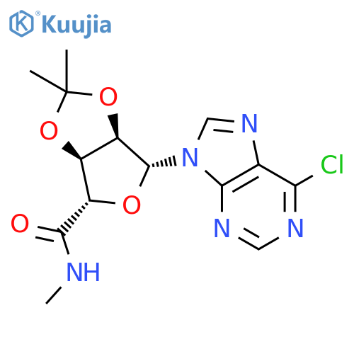 1-(6-Chloro-9H-purin-9-yl)-1-deoxy-N-methyl-2,3-O-isopropylidene-beta-D-ribofuranuromide structure
