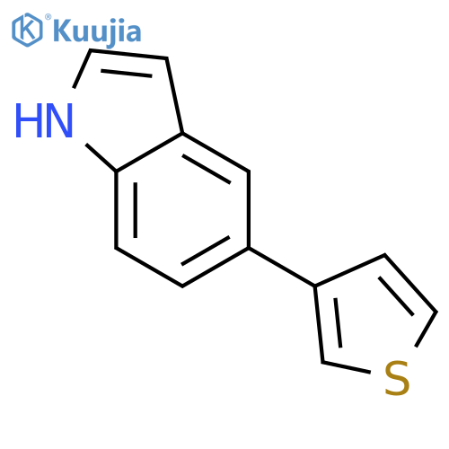 1H-Indole,5-(3-thienyl)- structure