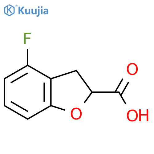 4-Fluoro-2,3-dihydrobenzofuran-2-carboxylic acid structure