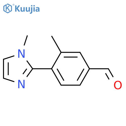 Benzaldehyde, 3-methyl-4-(1-methyl-1H-imidazol-2-yl)- structure