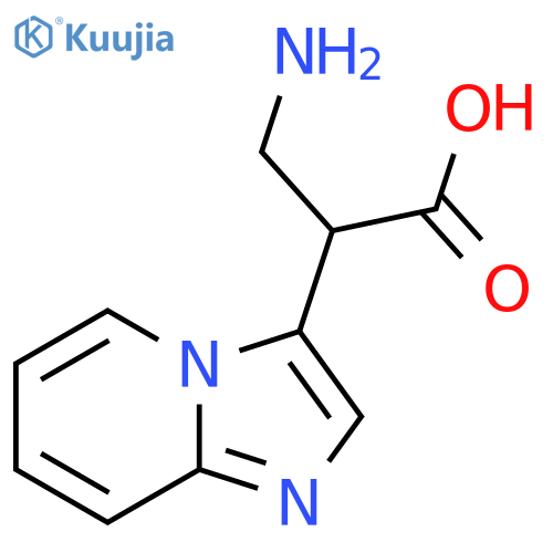 3-amino-2-{imidazo1,2-apyridin-3-yl}propanoic acid structure