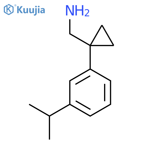 {1-3-(propan-2-yl)phenylcyclopropyl}methanamine structure