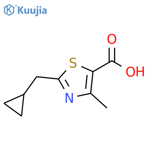2-(cyclopropylmethyl)-4-methyl-1,3-thiazole-5-carboxylic acid structure