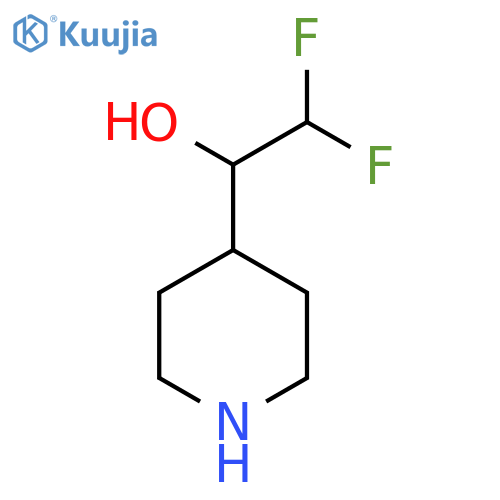 2,2-difluoro-1-(piperidin-4-yl)ethan-1-ol structure