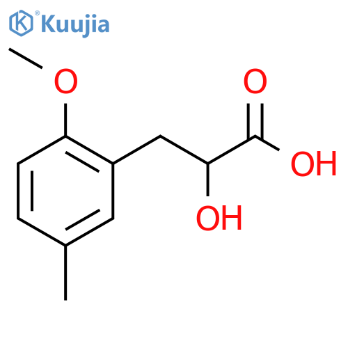 2-hydroxy-3-(2-methoxy-5-methylphenyl)propanoic acid structure