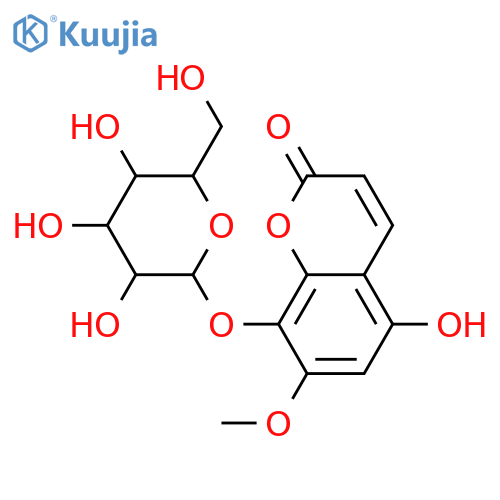 5,7,8-Trihydroxy-2H-1-benzopyran-2-one; 7-Me ether, 8-O-β-D-glucopyranoside structure