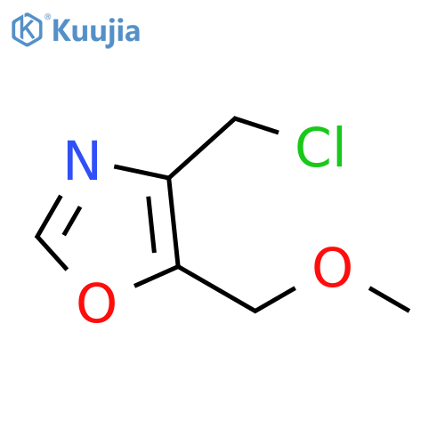 4-(chloromethyl)-5-(methoxymethyl)-1,3-oxazole structure