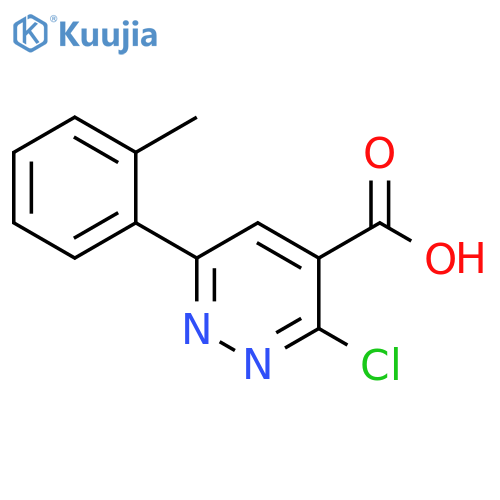 3-chloro-6-(o-tolyl)pyridazine-4-carboxylic acid structure