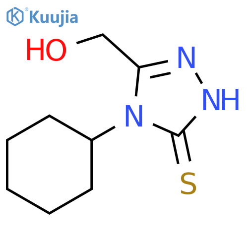 (4-cyclohexyl-5-sulfanyl-4H-1,2,4-triazol-3-yl)methanol structure