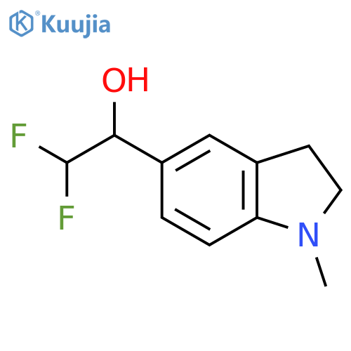 2,2-difluoro-1-(1-methyl-2,3-dihydro-1H-indol-5-yl)ethan-1-ol structure