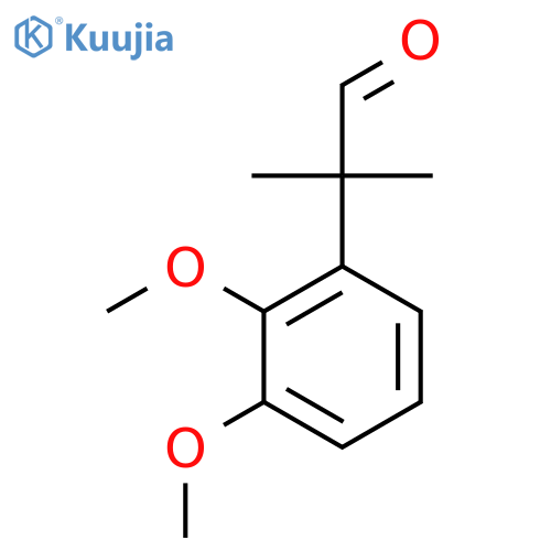 2-(2,3-dimethoxyphenyl)-2-methylpropanal structure