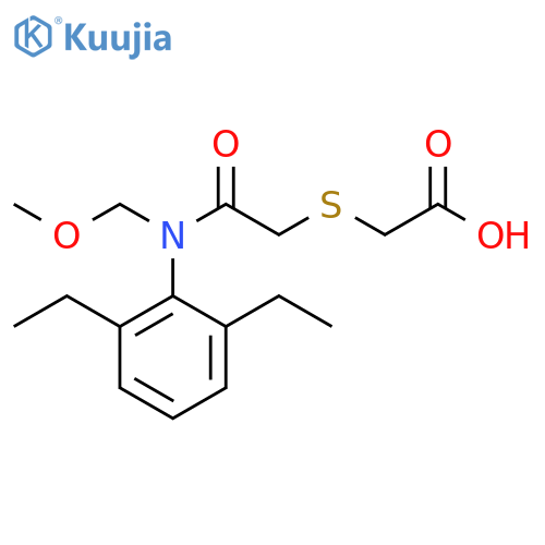 Acetic acid,[[2-[(2,6-diethylphenyl)(methoxymethyl)amino]-2-oxoethyl]thio]- structure
