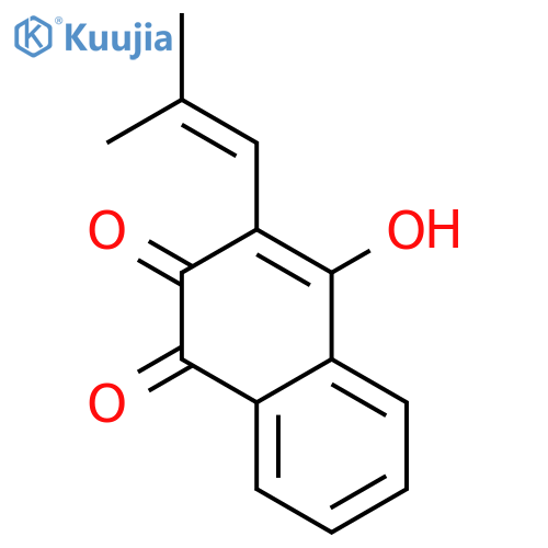 1,4-Naphthalenedione,2-hydroxy-3-(2-methyl-1-propen-1-yl)- structure