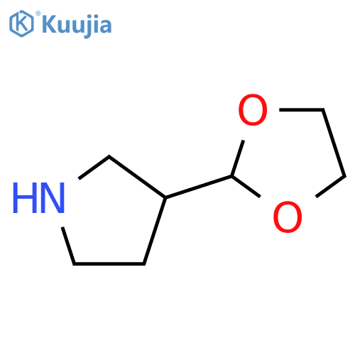 Pyrrolidine, 3-(1,3-dioxolan-2-yl)- structure