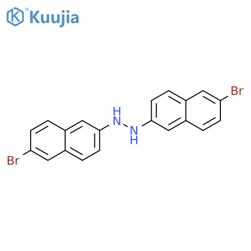 Hydrazine, 1,2-bis(6-bromo-2-naphthalenyl)- structure