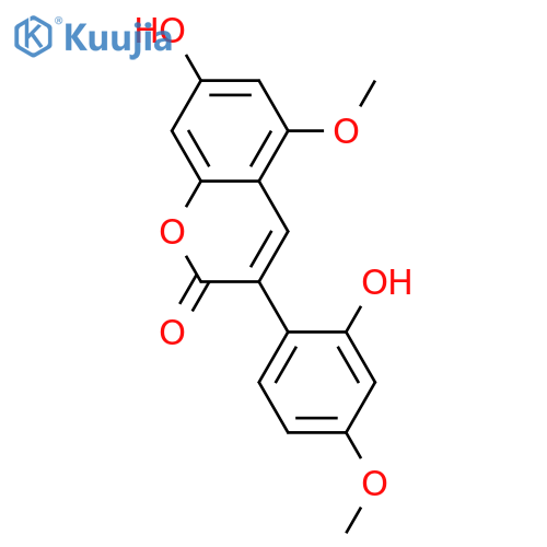 3-(2,4-Dihydroxyphenyl)-5,7-dihydroxy-2H-1-benzopyran-2-one; 4',5-Di-Me ether structure
