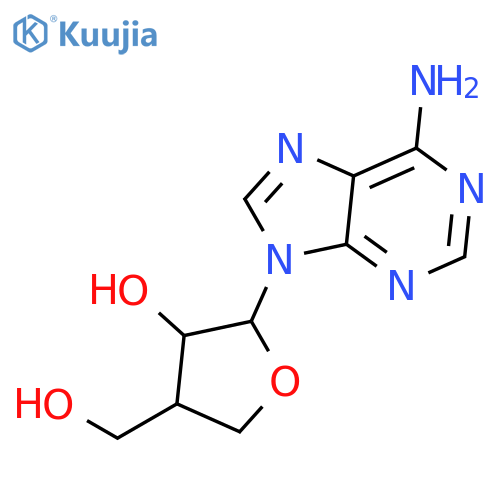 2-(6-amino-purin-9-yl)-4-hydroxymethyl-tetrahydro-furan-3-ol structure
