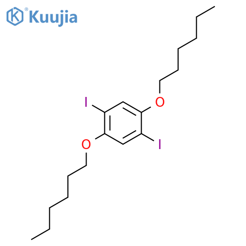 1,4-Bis(hexyloxy)-2,5-diiodobenzene structure
