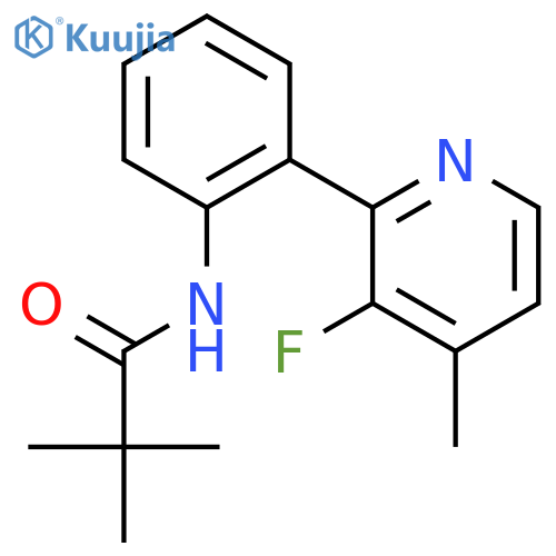 N-(2-(3-fluoro-4-methylpyridin-2-yl)phenyl)pivalamide structure