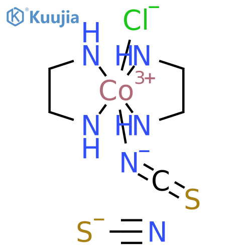 Cis-chlorobis(ethylenediamine)(thiocyanato)cobalt(1+) Thiocyanate structure