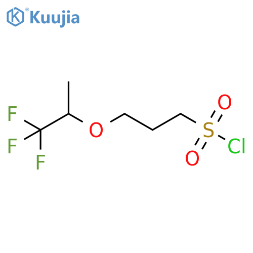 3-(1,1,1-trifluoropropan-2-yl)oxypropane-1-sulfonyl chloride structure