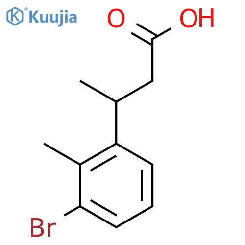 3-(3-bromo-2-methylphenyl)butanoic acid structure