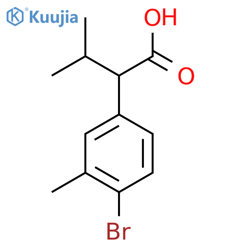 2-(4-bromo-3-methylphenyl)-3-methylbutanoic acid structure