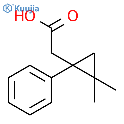 2-(2,2-dimethyl-1-phenylcyclopropyl)acetic acid structure