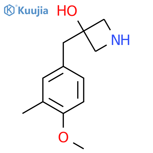 3-(4-methoxy-3-methylphenyl)methylazetidin-3-ol structure