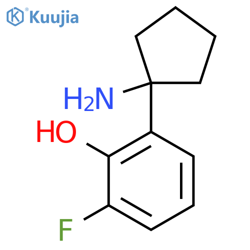 2-(1-Aminocyclopentyl)-6-fluorophenol structure