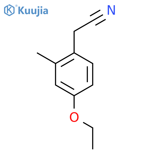 2-(4-ethoxy-2-methylphenyl)acetonitrile structure