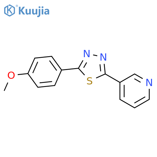 Pyridine,3-[5-(4-methoxyphenyl)-1,3,4-thiadiazol-2-yl]- structure