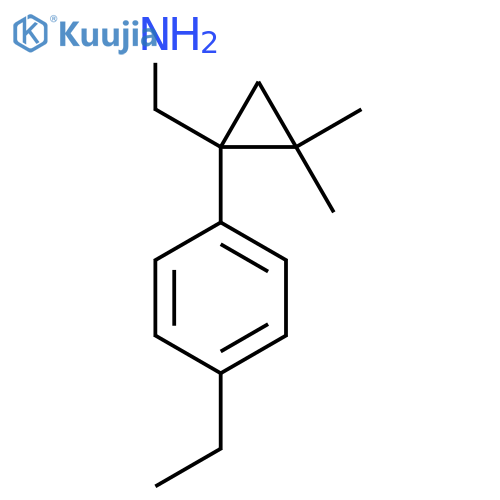 1-(4-ethylphenyl)-2,2-dimethylcyclopropylmethanamine structure