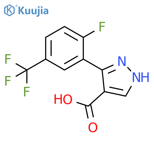 5-2-fluoro-5-(trifluoromethyl)phenyl-1H-pyrazole-4-carboxylic acid structure