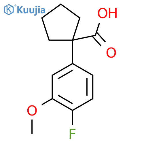 1-(4-fluoro-3-methoxyphenyl)cyclopentane-1-carboxylic acid structure